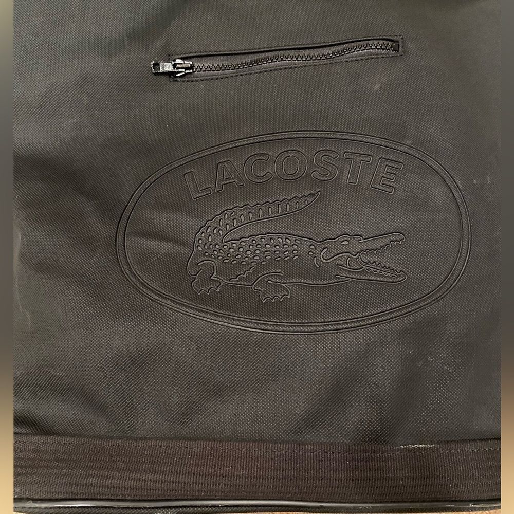 Extra Large Vintage 1990s Lacoste Travel Weekender Luggage Backpack- Black - Picture 5 of 13